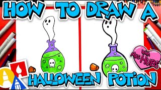 How To Draw Halloween Potion With Mrs Hubs [upl. by Xirdnek]