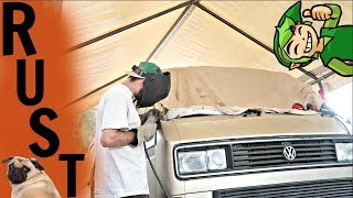 VW Vanagon Windshield Rust Repair [upl. by Ri63]