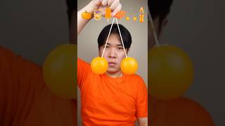 EATING RANDOM ORANGE COLOR FOOD asmr mukbang [upl. by Aehc]