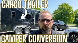 Cargo Trailer Camper Conversion  Tom Golden Adventures [upl. by Srednas]