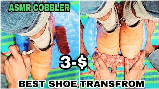 Asmr Cobbler 100 Shoe Transform By Cobbler Ashok Good Asmr Brush Sound Ready to Sleep 💤 😴 [upl. by Koralie663]