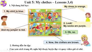 ACADEMY STARS STARTER  UNIT 5 MY CLOTHES  LESSONS 34 [upl. by Conant151]