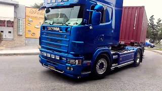 Scania 164 580 quotTraulosquot Loud pipe sound and smoke [upl. by Melodee248]