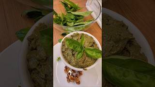 Vegan Basil Pesto Recipe Raw Creamy and Delicious short [upl. by Ennobe]