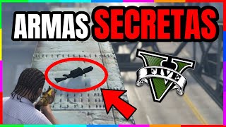 Donde ENCONTRAR TODAS las ARMAS OCULTAS de GTA 5 Ubicación de ARMAS SECRETAS GTA V Modo Historia [upl. by Nomyaw]