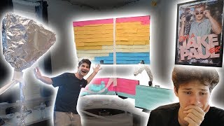 TIN FOIL STICKY NOTE AND TOILET PAPER PRANK Prank war over [upl. by Haerr660]