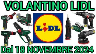 VOLANTINO LIDL PARKSIDE FAI DA TE DAL 18 NOVEMBRE 2024 volantinospesa performance bricolagelidl [upl. by Leakcim]