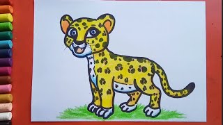 Step by step Leopard Drawing [upl. by Lowndes165]