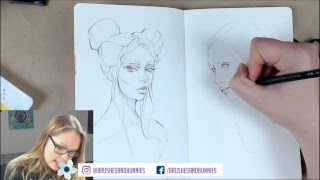 SKETCHING Faces amp Bodies in my Sketchbook  LIVESTREAM 🔴 [upl. by Kristal478]