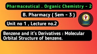 Orbital Picture of benzene 3rd Semester Resonance of benzenebpharm futureofpharmacy chemistry [upl. by Ahcire]