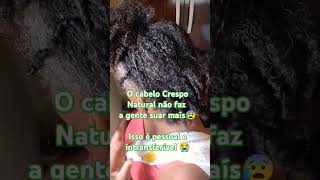 Quem tem cabelo crespo sente mais calor que as outras pessoas😨cabelo naturalcrespocachoscrespa [upl. by Damian698]