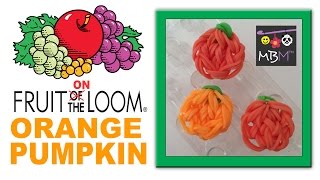 Fruit ON the Loom Charms  Orange Pumpkin or Circle Made on Wonder Loom [upl. by Chatav]