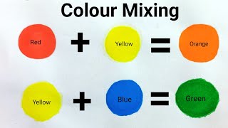 Homemade colour mixing ideas  How to make orange colour  Colour mixing easy idea [upl. by Rettuc]