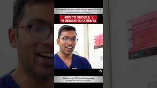 How to Secure IV in Dementia Patients  shorts ivcannulation anesthesiology nurse [upl. by Emera]