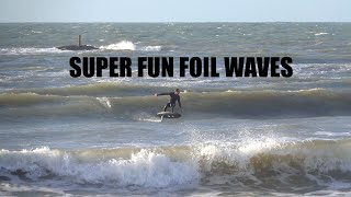 Super Fun Surf Foil Session  Average Conditions for SurfingBut Great for Foiling [upl. by Eahsram]