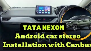 Installation of Android Car infotainment system with canbus in Tata Nexon with wiring [upl. by Adelaja610]