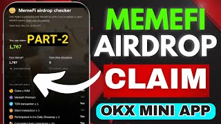 🚨 MEMEFI AIRDROP HOW TO CONNECT WITH OKX MINI APP WALLET 💥 [upl. by Leile333]