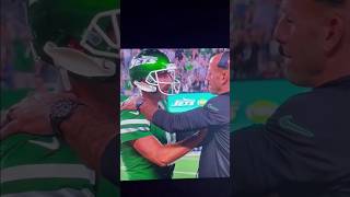 Aaron Rodgers refuses to hug Robert Saleh nfl [upl. by Akcebar935]