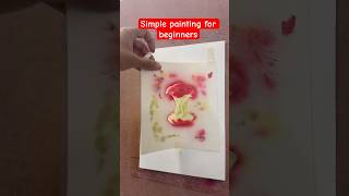 Easy painting for beginners how apple painting [upl. by Hubert]