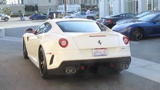 White Ferrari 599 GTO Start Up amp Idle [upl. by Etterrag]