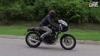 CMC XY400i Cafe Racer  Exhaust sound  Top speed test [upl. by Attenwad]