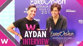 Aydan – “Dust” Eurovision Australia Decides 2019 Interview  wiwibloggs [upl. by Bolan380]