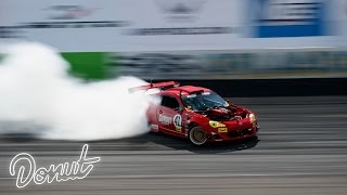 Ferrari powered Toyota “GT4586” at Formula Drift Orlando w Ryan Tuerck  Donut Media [upl. by Tnemelc]