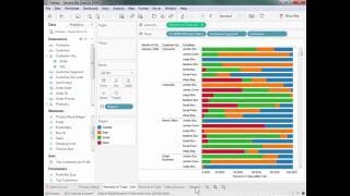 How to Create a Stacked Bar Chart That Adds up to 100 in Tableau [upl. by Ajani]