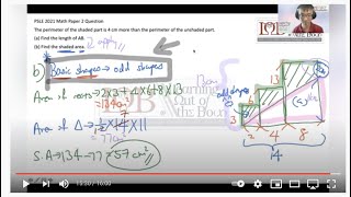 PSLE 2021 Math Paper2 “Perimeter of shaded amp unshaded part” Repeated Identity Basic Shape Find Odd [upl. by Yelekreb665]