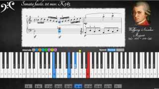 Mozart  Sonata No 16 in C major  Sonata Facile K545 Learn to play [upl. by Viridi]