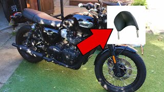 UNBOXING AND FITTING THE MOTONE CUSTOMS MICROBLADE TO THE TRIUMPH BONNEVILLE T100 [upl. by Ardnaeel]