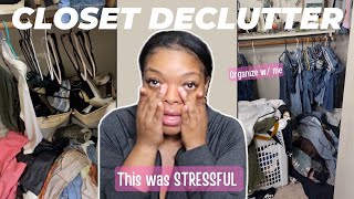 DECLUTTERING and ORGANIZING my closet  my anxiety kicked in [upl. by Shiau]