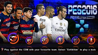 JOGANDO PES 2016 PPSSPP COM CÂMERA PS4 amp GRÁFICOS FULL HD  MSN TRIO E BBC TRIO ESTÃO DE VOLTA [upl. by Garfield]