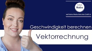 Vektorrechnung  Die Geschwindigkeit berechnen by einfach mathe [upl. by Aidul]