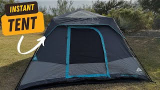 Ozark Trail 6 Person Dark Rest Instant Cabin Tent Review [upl. by Enneyehc]