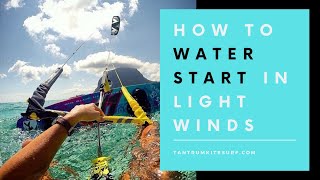 How To Waterstart in Light Wind [upl. by Llednov]