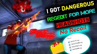 MOST DANGEROUS REGEDIT FOR HEADSHOTS amp NO RECOIL SENSI RUOK1WHITE444YT Smooth444 Vincenzo Reg [upl. by Llerrom]