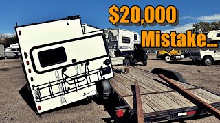 I Bought A 20K Camper and it Tipped Over While Loading [upl. by Geiss]