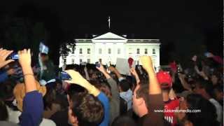 OSAMA BIN LADENS DEATH Celebration White House [upl. by Kamilah]