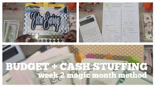 MAGIC MONTHLY BUDGET  CASH STUFFING week 2  budgeting cashstuffing 2024financialgoals myway [upl. by Craw]