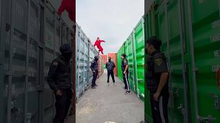 Money heist vs police moneyheist parkour escape kitilamanaattitudeshortfeed shorts subscribe [upl. by Hobbs]