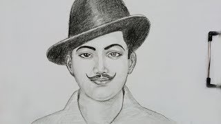 how to draw bhagat singh step by step  Draw Bhagat Singh [upl. by Ahsilaf]