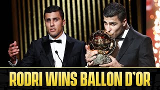 Rodri becomes first Man City player to win the Ballon dOr 🏆  CBS Sports Golazo [upl. by Kcoj161]