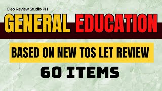 PREBOARD 60 ITEMS LET REVIEWER GENERAL EDUCATION [upl. by Meggi368]