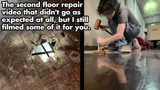 The floor repair video I mentioned a month ago but didnt go as I expected Oh well its free work [upl. by Stanleigh]