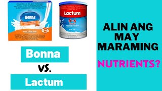 Bonna vs Lactum Formula Milk for 0 6 Months Old Baby  Alin ang may maraming nutrients [upl. by Nylad]