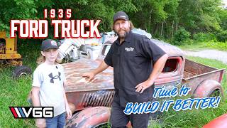 Chopped Top 1935 Ford Truck is Back lets BUILD IT BETTER [upl. by Trela]