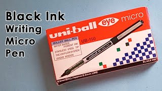 Black UniBall Eye Micro Roller Ball Pen UB150  Black Micro Ball Pen  Made in Japan  Black Pen [upl. by O'Kelly]