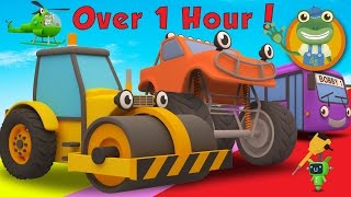 Rick The Road Roller and More Trucks For Children  Geckos Garage [upl. by Eidde]