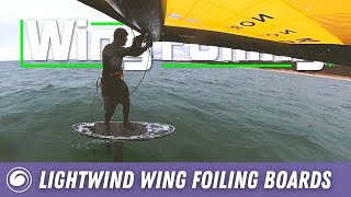 Wing Foil in the Lightest Winds Possible With a Downwind Board [upl. by Eladnar382]